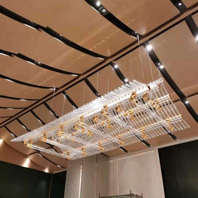 大型亚克力管房子灯艺术造型宴会大厅灯售楼部沙盘非标工程灯灯具图2