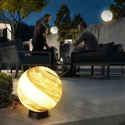 户外防水花园别墅庭院圆形星球灯柱头灯围墙灯大门柱灯别墅柱子灯图5