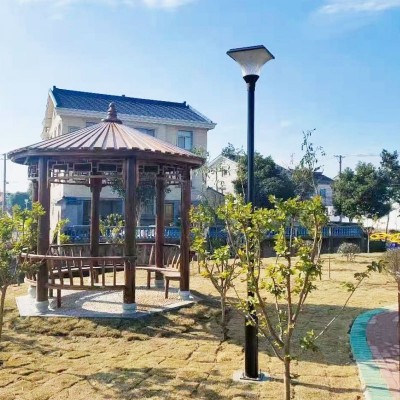 单头3米庭院灯 花园草坪铝材景观灯小区一体化太阳能灯户外庭院灯图2