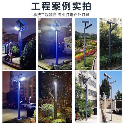 3米铝材太阳能庭院灯花园市电方形景观灯柱40W小区户外现代庭院灯图2