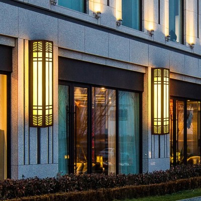 led户外中式楼盘外墙仿云石壁灯现代酒店小区别墅室外走廊照明灯图3