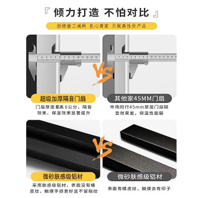 隐形门极简铝木门室内门套装门无框门涂料门平开门生产厂家图4
