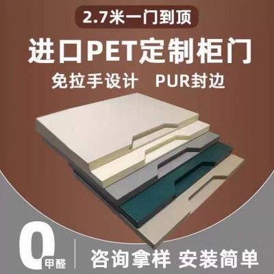 pet高光板颗粒板实木多层室内EO级肤感柜门板橱柜衣柜门欧松板图3