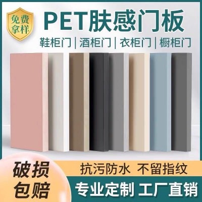 pet高光板颗粒板实木多层室内EO级肤感柜门板橱柜衣柜门欧松板图2