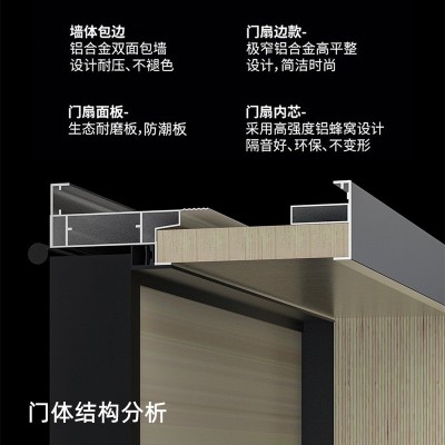 工厂批发极简铝木门生态门碳晶门隔断门免漆门酒店门平开门静音门图2