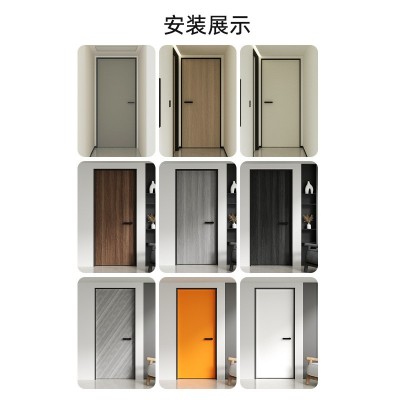 工厂批发极简铝木门生态门碳晶门隔断门免漆门酒店门平开门静音门图4