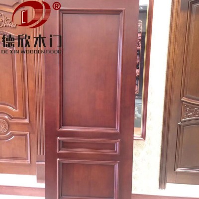 泰国设计实心橡木门烤漆房间深雕工艺套装门简约实木木门木雕批发图4