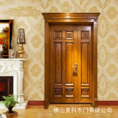 实木门万木之王缅甸柚木原木门别墅大门室内门卧室整套烤漆门图2