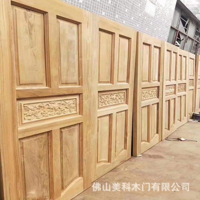 实木门万木之王缅甸柚木原木门别墅大门室内门卧室整套烤漆门图4