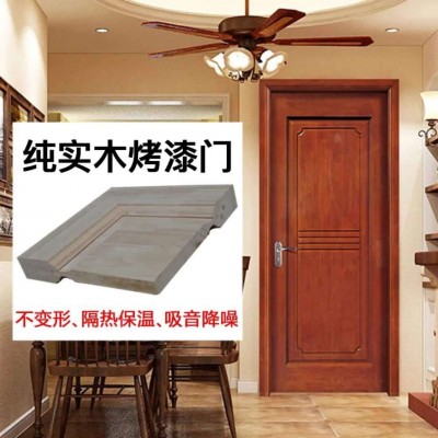 实木烤漆门厂家批发室内外传统实木烤漆门原木门简约房门卧室门图3