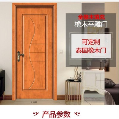 平开门橡木门 复合实木门卧室门烤漆门隔音房间木门家用木门经济图2