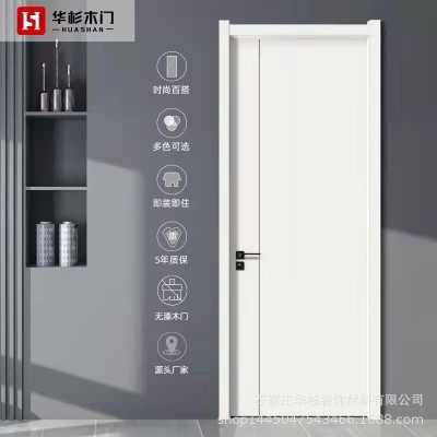 实木复合pvc免漆生态木门套装学校工程回迁安置房室内卧室门图2