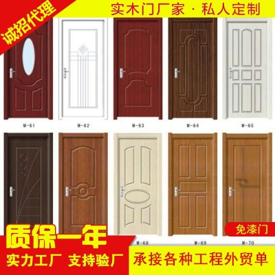 mdf复合实木门PVC免漆烤漆生态套装卧室门工程学校木门纯原木定制图3