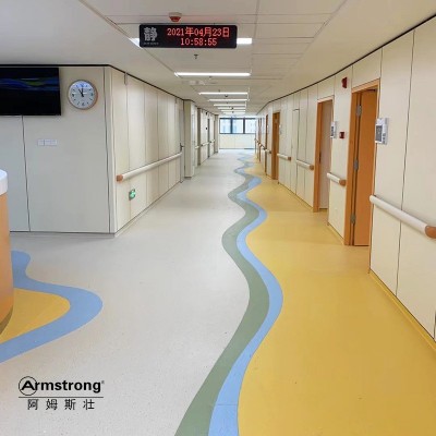 阿姆斯壮pvc地板 优洁龙洁净龙加强保健龙地胶医院同质透心地板胶