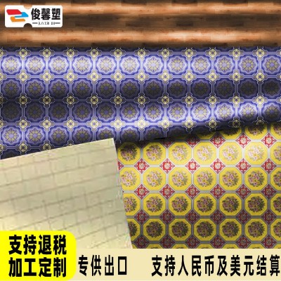 跨境出口PVC泡革0.3mm 0.32mm 0.35mm 0.4mm商务PVC发泡地板革图3