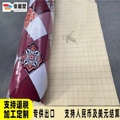 跨境出口PVC泡革0.3mm 0.32mm 0.35mm 0.4mm商务PVC发泡地板革图2