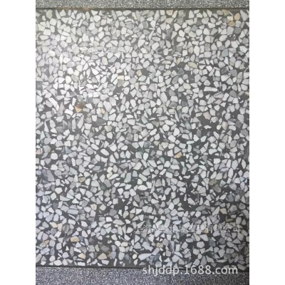 防静电水磨石施工价格 水磨石地坪翻新 不发火水磨石抛撒石地面图5