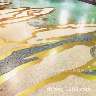 无机水磨石 环氧树脂基精磨石整体无缝现场浇筑施工 有机晶磨石图4
