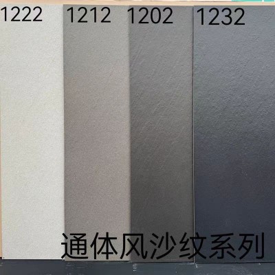 600X1200全通体岩板风沙纹仿古砖凹凸面亚光瓷砖浅深灰色防滑地砖