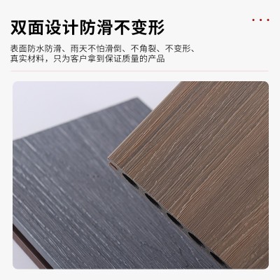 定制户外PE木塑地板木栈道护栏园林景观广场公园庭院生态木地板图2