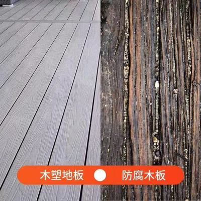 室外150*23在线压花木纹木塑地板垂钓园景观防潮易清洗PE塑木地板图4