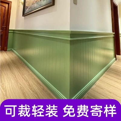 定做生态木护墙板浮雕板吊顶材料自装幼儿园墙裙板护墙板装图3