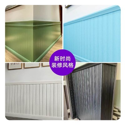 定做生态木护墙板浮雕板吊顶材料自装幼儿园墙裙板护墙板装图2