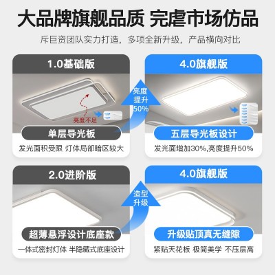 无缝隙环宇护眼客厅主灯全光谱超薄吸顶灯具中山现代简约新款图2