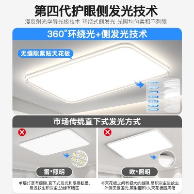 无缝隙环宇护眼客厅主灯全光谱超薄吸顶灯具中山现代简约新款图3