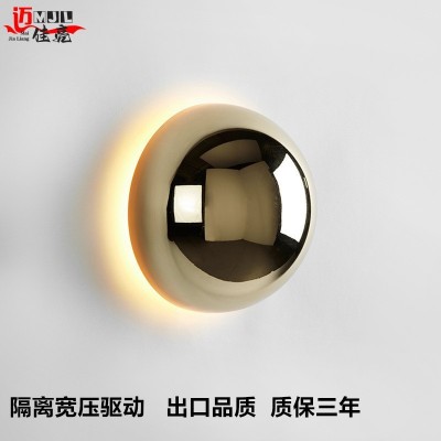 创意轻奢极简壁灯北欧极简客厅背景墙过道卧室床头氛围半圆壁灯