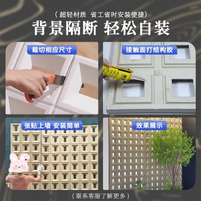 网红双面pu构件砖水泥空心砖双面隔断结构砖九宫格轻质构建背景墙图5