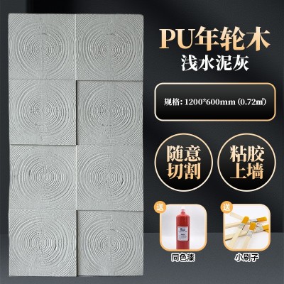 轻质pu年轮木 pu海腐木文化石水泥构件砖木纹砖复古装饰背景墙图4