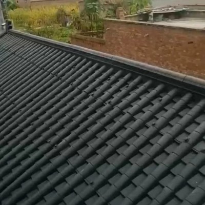 定制100公分一体屋檐树脂装饰瓦 中式塑料瓦片 古建仿古一体瓦片图4