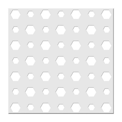 600*600不规则冲孔铝板办公室商场铝天花吊顶工程铝扣板工厂直销图5