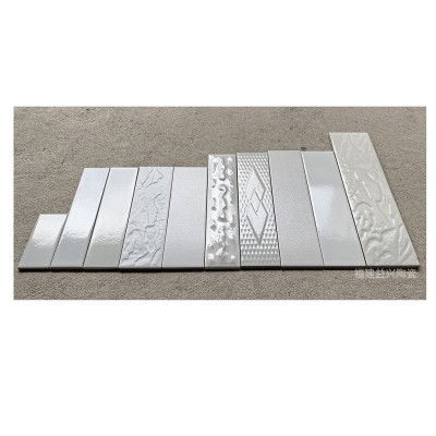白色亮光釉面砖60x240外墙砖瓷砖自建房乡村家用农村老式砖别墅砖图5