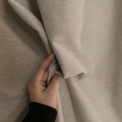 星级酒店窗帘遮光隔热民宿餐厅客厅雪尼尔批发高级感棉麻遮光窗帘图3