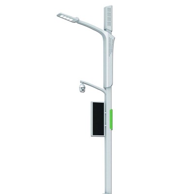 厂家城市智慧路灯LED照明5G智慧灯杆多功能PM2.5显示监控屏路灯图5