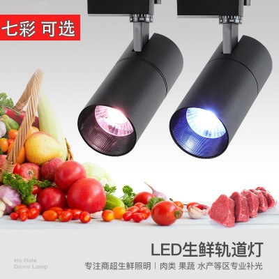 生鲜灯led水果店熟食专用灯蔬菜海鲜超市天花板灯彩光COB轨道射灯