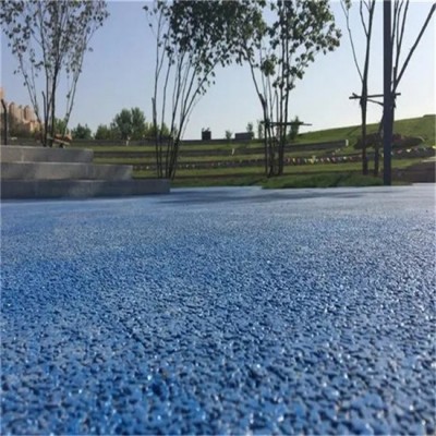 燊达 广场人行道 耐磨地坪彩色透水混凝土 施工工程