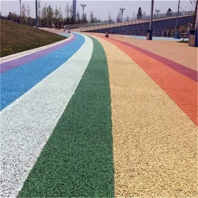 燊达 广场人行道 耐磨地坪彩色透水混凝土 施工工程图3