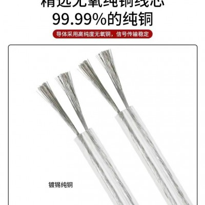 霓虹灯连接线0.5 0.75平方迷你字树脂字镀锡专用线做字水晶透明线图2