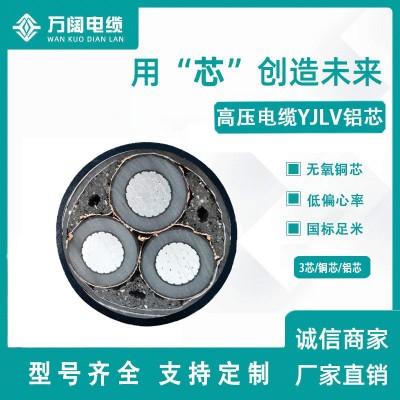 yjlv22铠装电缆120平铝芯电力电缆 10kv交联高压电力电缆批发图2