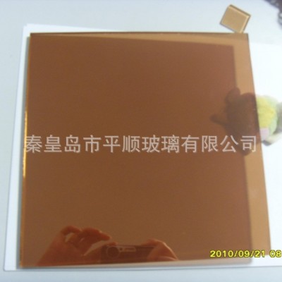 厂家供应4mm 5mm 6mm 金茶色镀膜玻璃 在线着色镀膜玻璃原片