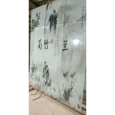 高温数码喷绘彩印艺术玻璃厂家直销uv钢化玻璃打印 玻璃uv打印图3