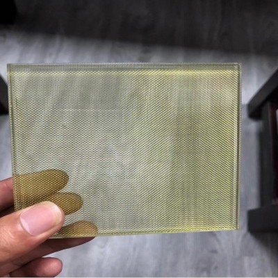夹丝玻璃批发钢化夹胶夹丝艺术玻璃佛山厂家 装饰隔断推拉门玻璃图4
