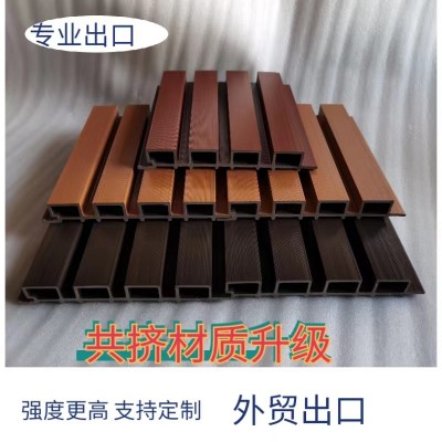 户外塑木地板防腐防潮露台庭院阳台栈道室外防腐仿木纹共挤二代塑图5