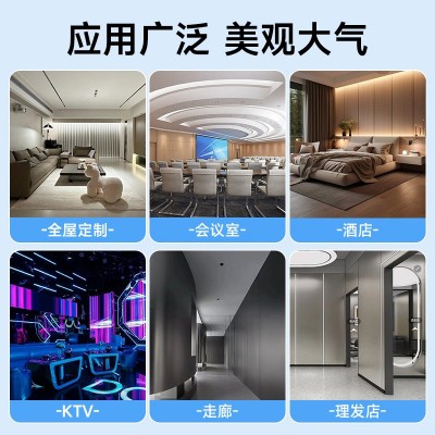碳晶板木饰面墙板竹木纤维集成墙板室内装修护墙板电视背景墙装饰图3