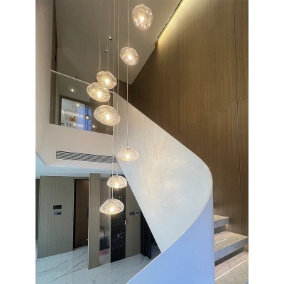 别墅楼梯吊灯复式楼loft挑空公寓创意艺术展厅旋转楼梯间网红灯具图3
