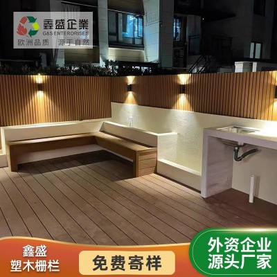 长城栅栏墙板 塑木墙板 户外墙板 室外围墙 围挡