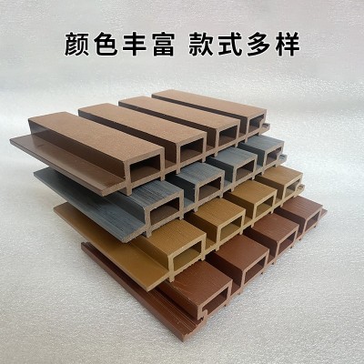 户外木塑墙板二代共挤长城板室内格栅室外墙板图3